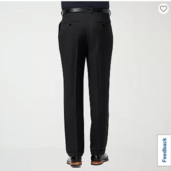 Mens Haggar Classic Fit Pleated Cuffed Black Dress Pants Sz 32x32 - Picture 2 of 8
